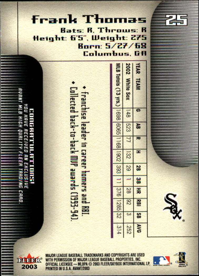 2003 Fleer Avant Baseball "Main Set" Cards #1 to #87 - Picture 48 of 130