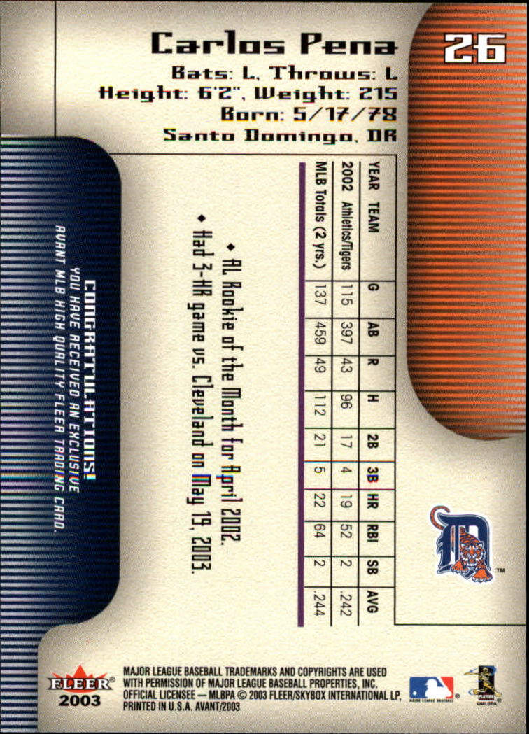 2003 Fleer Avant Baseball "Main Set" Cards #1 to #87 - Picture 50 of 130