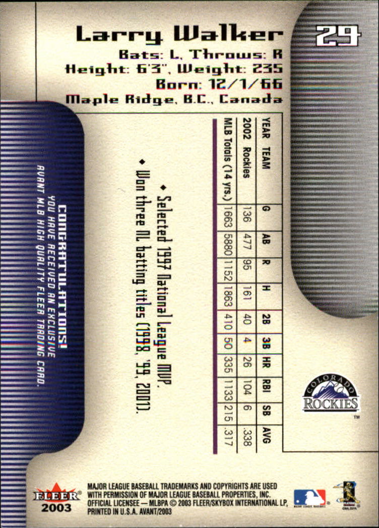 2003 Fleer Avant Baseball "Main Set" Cards #1 to #87 - Picture 56 of 130