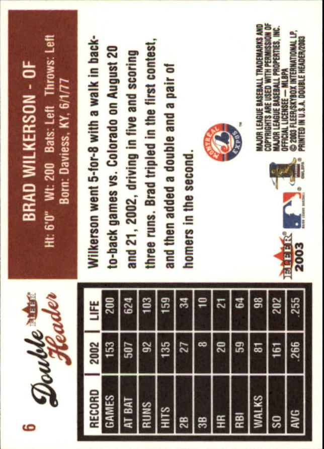 2003 Fleer Double Header Baseball "Main Set" Cards - Picture 13 of 415