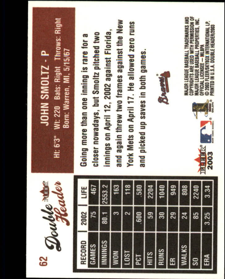 2003 Fleer Double Header Baseball "Main Set" Cards - Picture 115 of 415