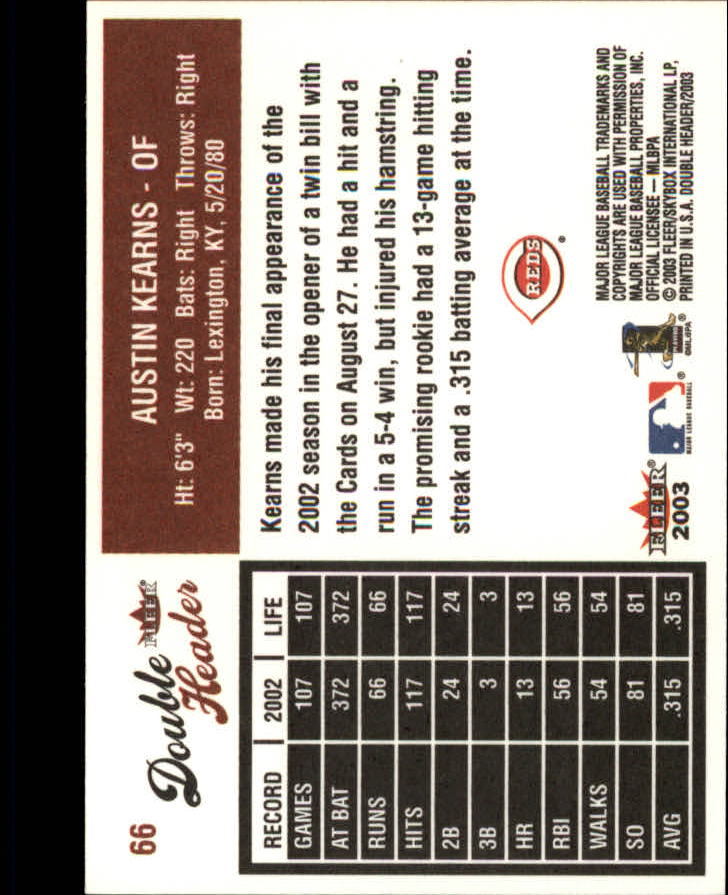 2003 Fleer Double Header Baseball "Main Set" Cards - Picture 123 of 415