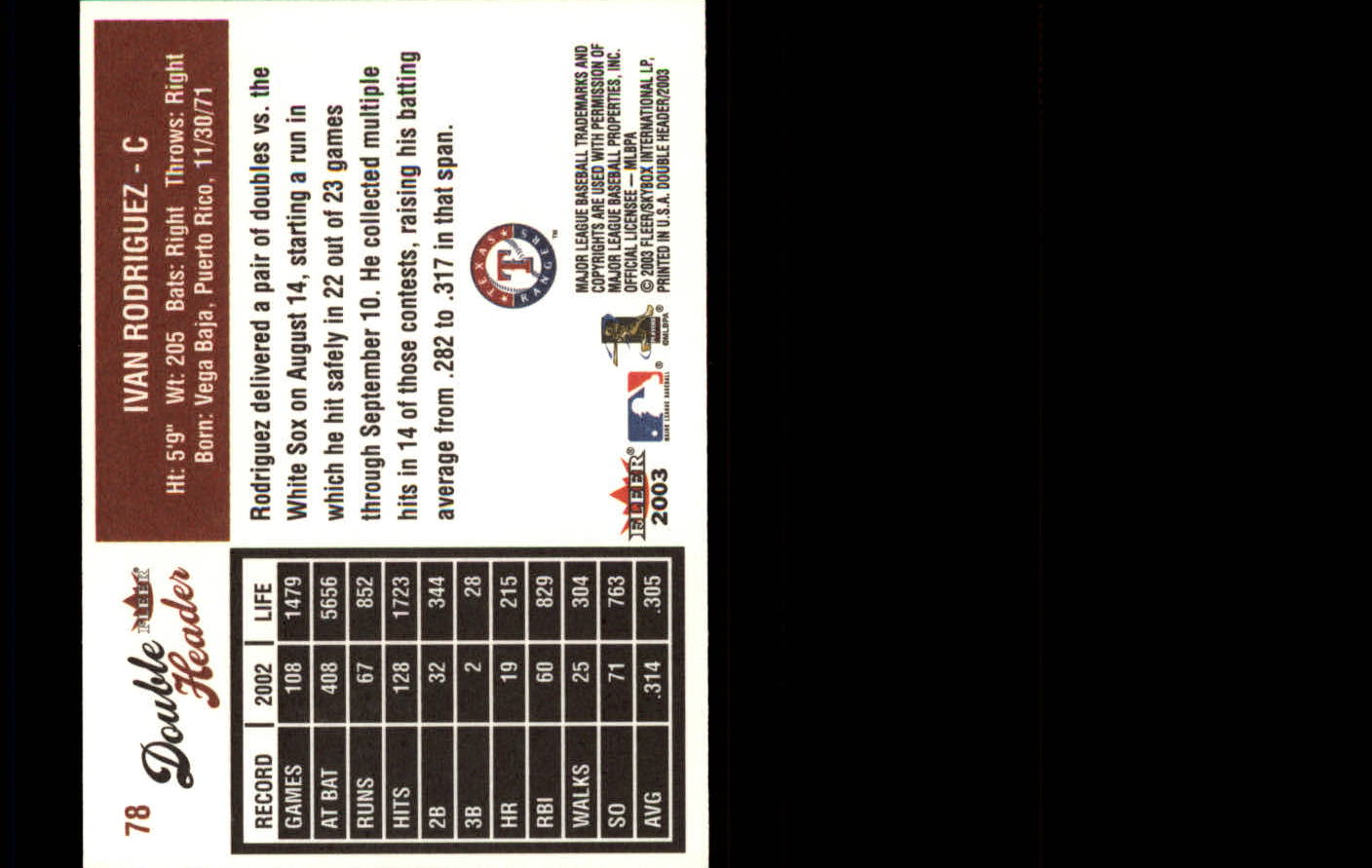 2003 Fleer Double Header Baseball "Main Set" Cards - Picture 147 of 415