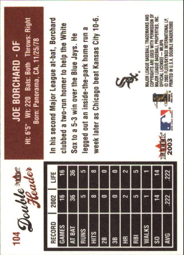 2003 Fleer Double Header Baseball "Main Set" Cards - Picture 195 of 415