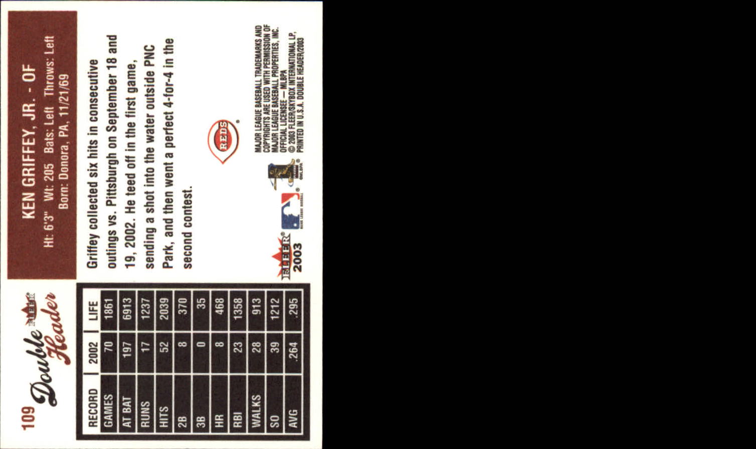2003 Fleer Double Header Baseball "Main Set" Cards - Picture 205 of 415