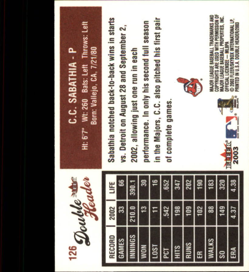 2003 Fleer Double Header Baseball "Main Set" Cards - Picture 235 of 415