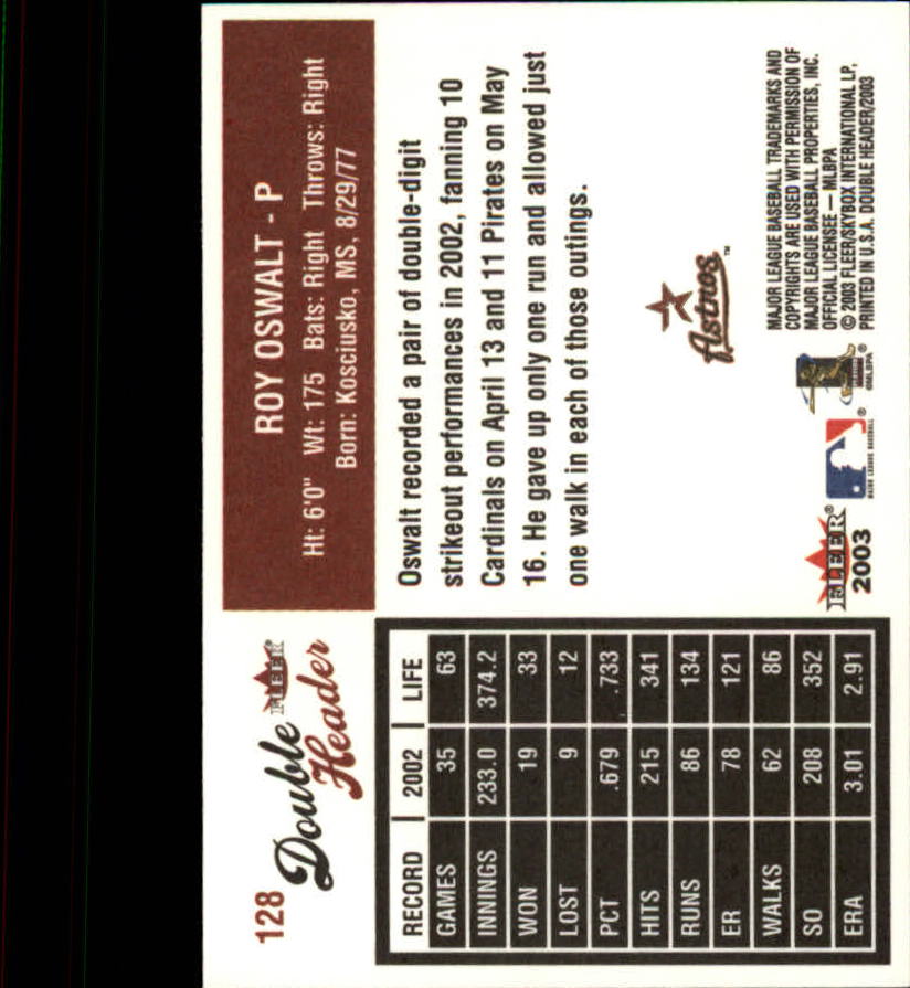 2003 Fleer Double Header Baseball "Main Set" Cards - Picture 237 of 415