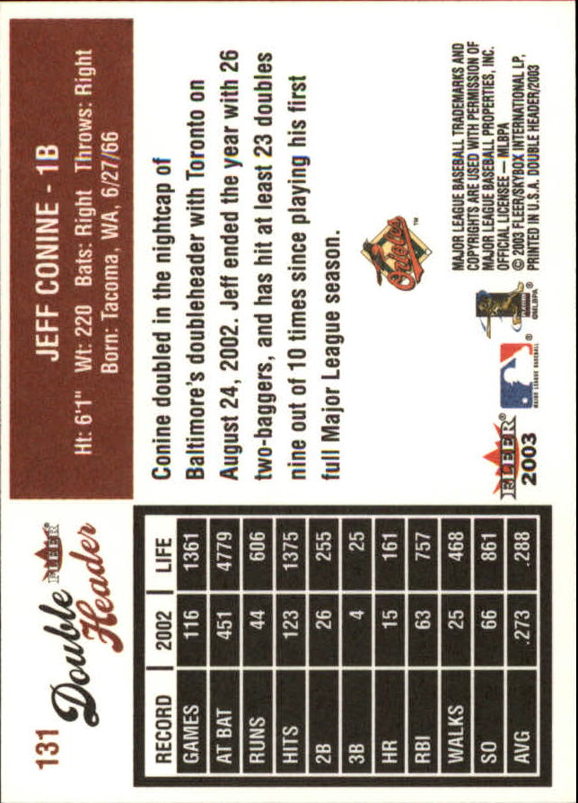 2003 Fleer Double Header Baseball "Main Set" Cards - Picture 243 of 415