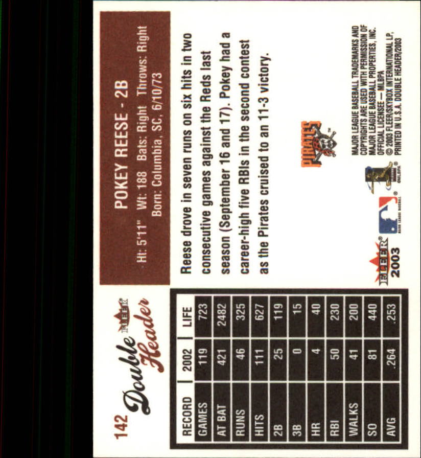 2003 Fleer Double Header Baseball "Main Set" Cards - Picture 265 of 415