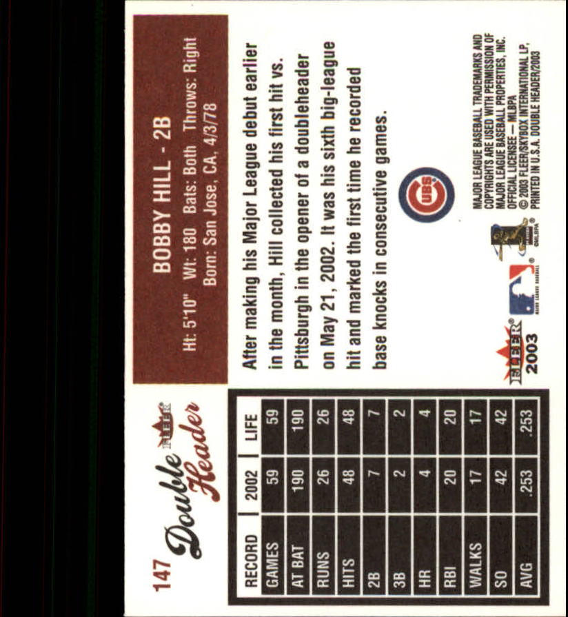 2003 Fleer Double Header Baseball "Main Set" Cards - Picture 275 of 415