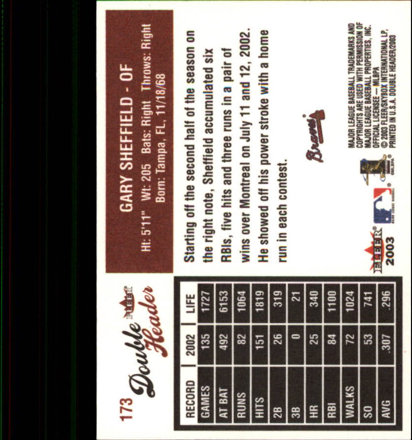 2003 Fleer Double Header Baseball "Main Set" Cards - Picture 325 of 415