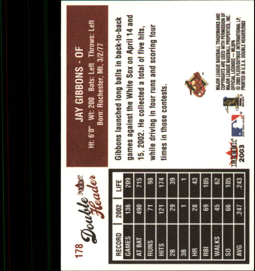 2003 Fleer Double Header Baseball "Main Set" Cards - Picture 335 of 415