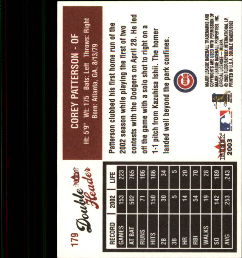 2003 Fleer Double Header Baseball "Main Set" Cards - Picture 337 of 415