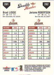 2003 Fleer Double Header Baseball "Main Set" Cards - Picture 399 of 415