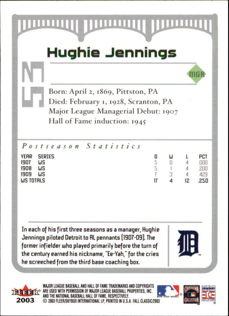 2003 Fleer Fall Classics Baseball "Main Set" Cards - Picture 119 of 197