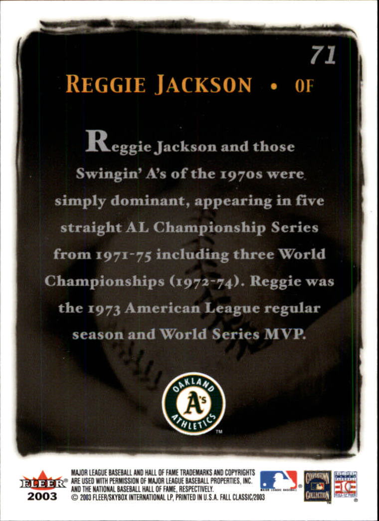 2003 Fleer Fall Classics Baseball "Main Set" Cards - Picture 161 of 197