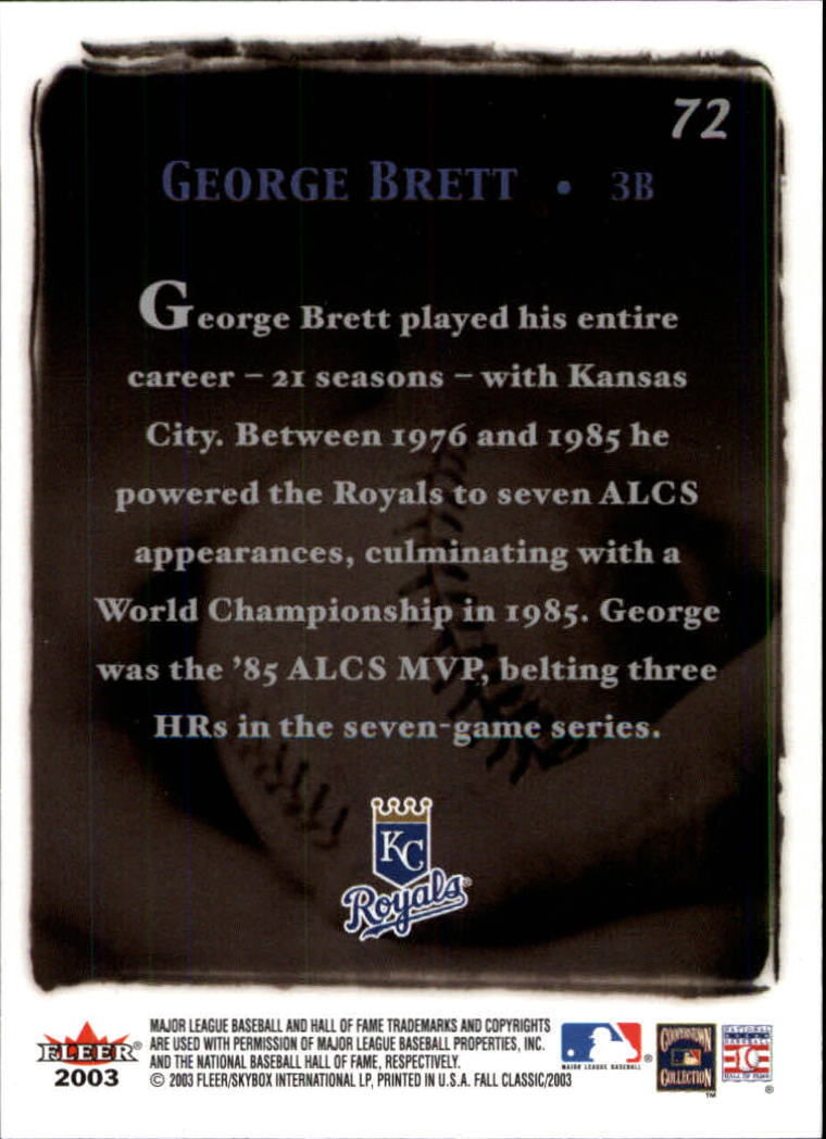 2003 Fleer Fall Classics Baseball "Main Set" Cards - Picture 163 of 197