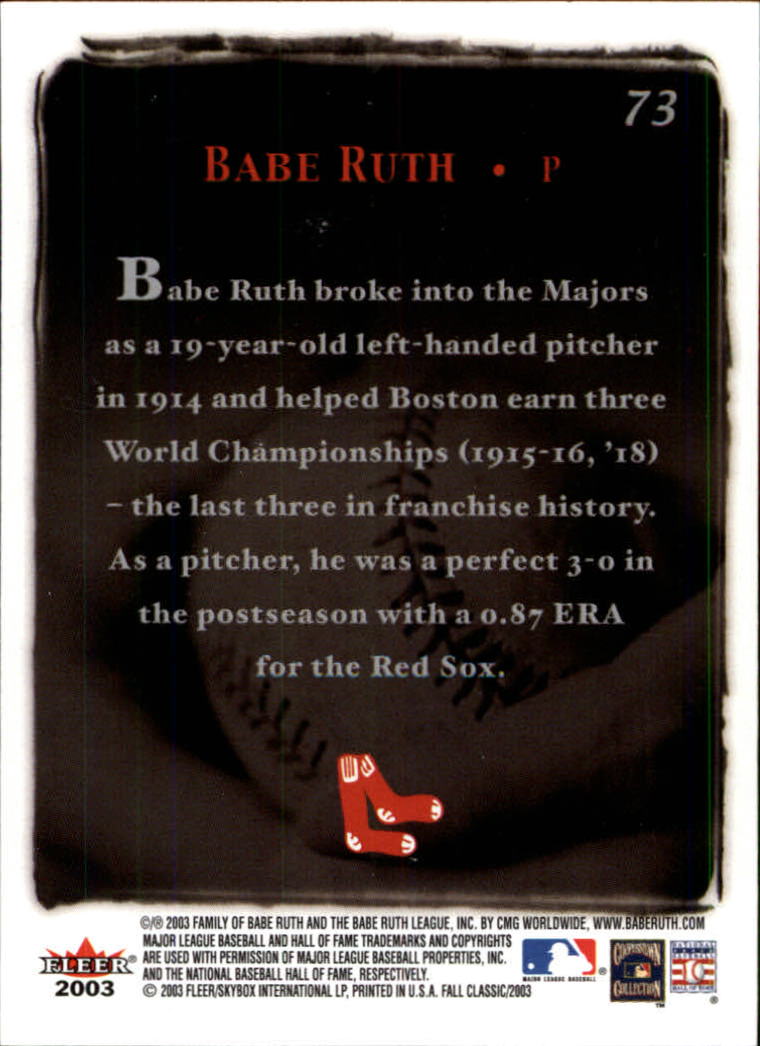 2003 Fleer Fall Classics Baseball "Main Set" Cards - Picture 165 of 197