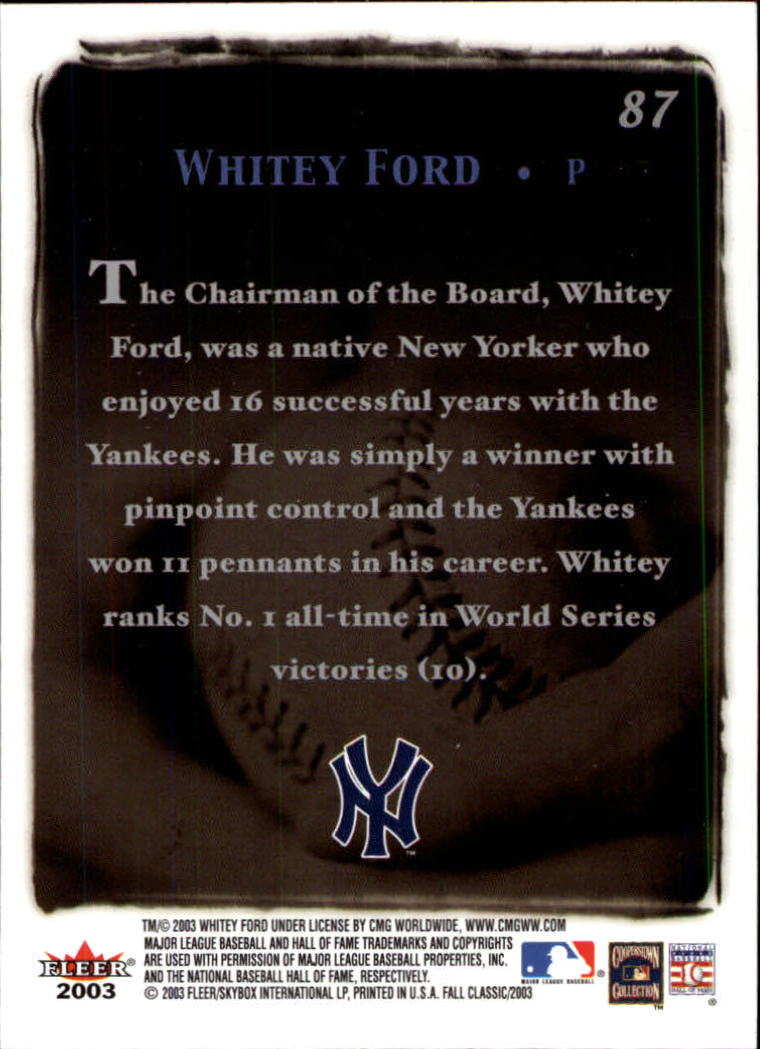 2003 Fleer Fall Classics Baseball "Main Set" Cards - Picture 197 of 197
