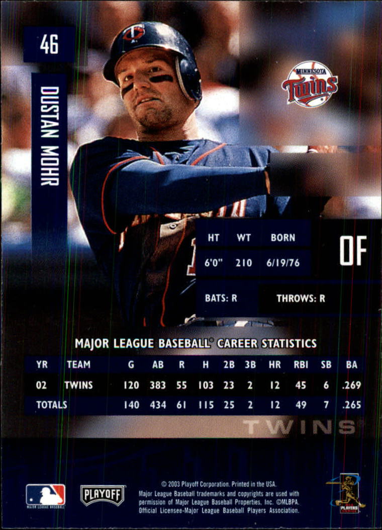 2003 Playoff Prestige Baseball "Main Set" Cards #1 to #210 - Picture 93 of 419