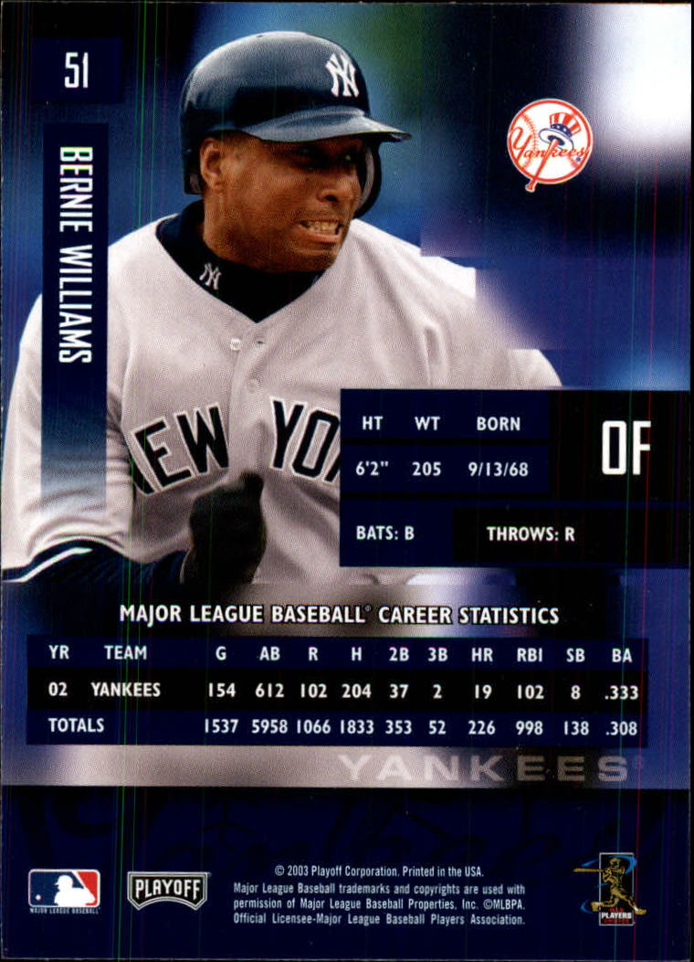 2003 Playoff Prestige Baseball "Main Set" Cards #1 to #210 - Picture 103 of 419