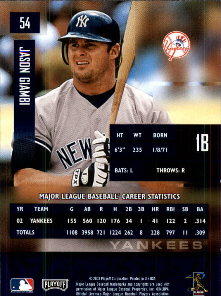 2003 Playoff Prestige Baseball "Main Set" Cards #1 to #210 - Picture 109 of 419