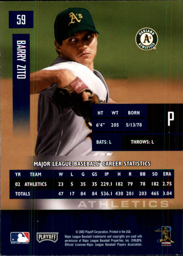 2003 Playoff Prestige Baseball "Main Set" Cards #1 to #210 - Picture 119 of 419