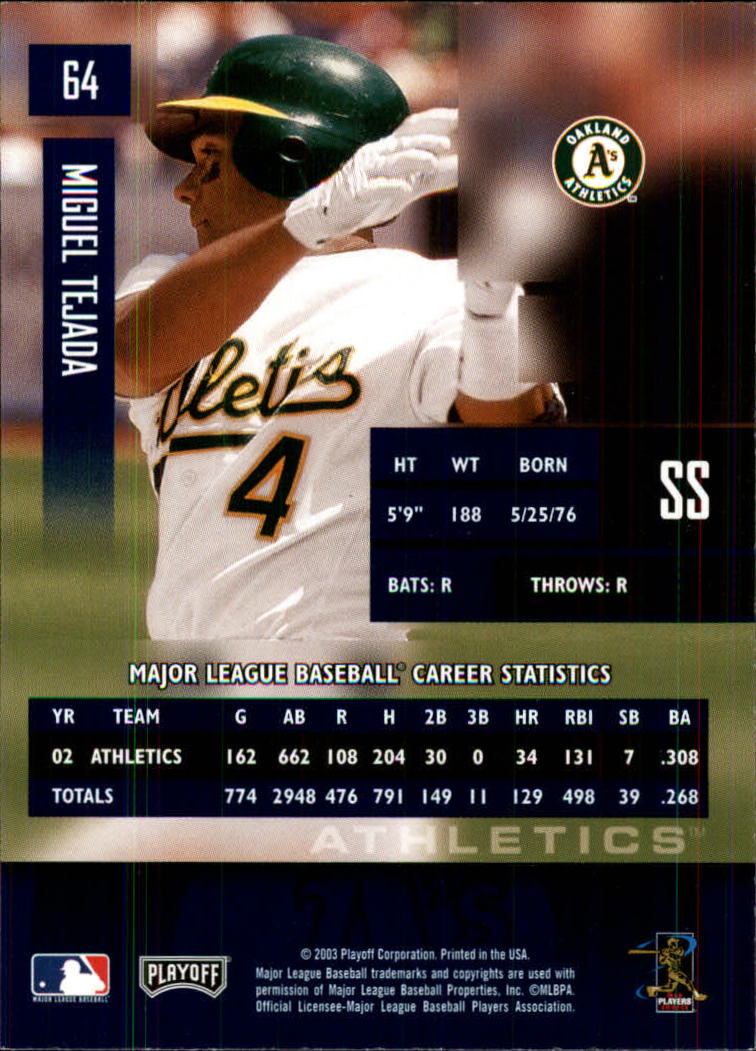 2003 Playoff Prestige Baseball "Main Set" Cards #1 to #210 - Picture 129 of 419