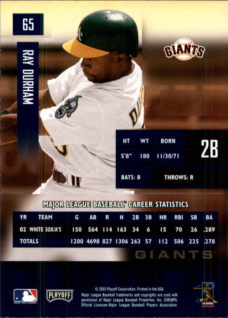 2003 Playoff Prestige Baseball "Main Set" Cards #1 to #210 - Picture 131 of 419