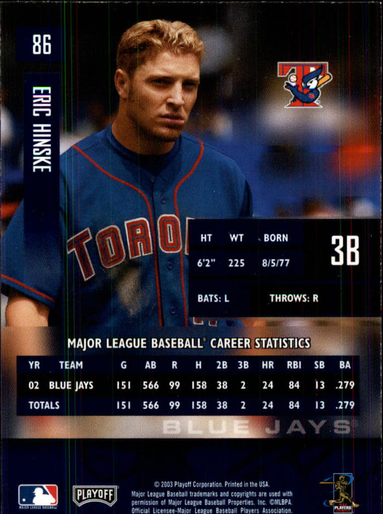 2003 Playoff Prestige Baseball "Main Set" Cards #1 to #210 - Picture 173 of 419