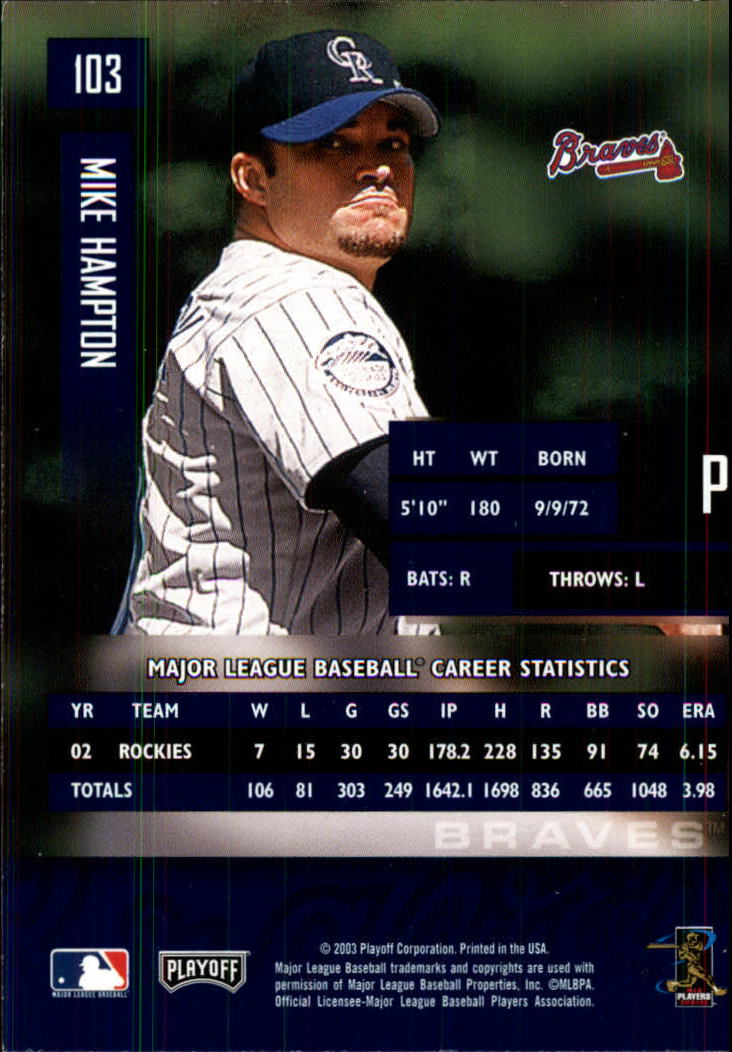 2003 Playoff Prestige Baseball "Main Set" Cards #1 to #210 - Picture 207 of 419