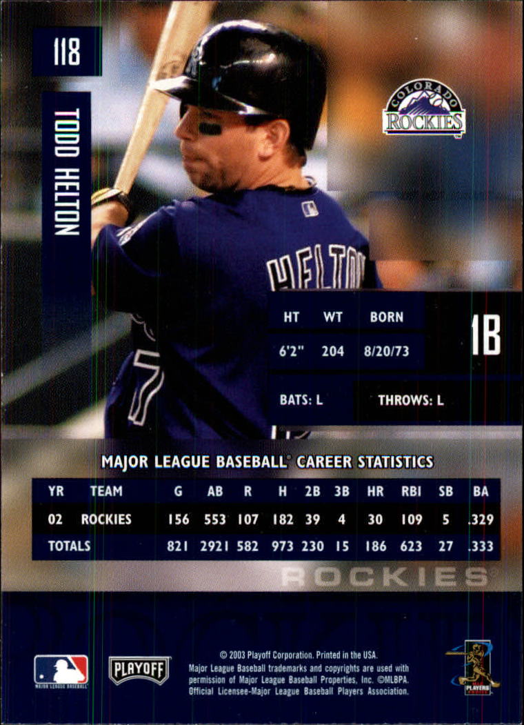 2003 Playoff Prestige Baseball "Main Set" Cards #1 to #210 - Picture 237 of 419