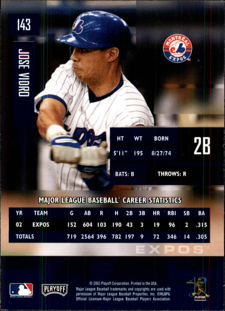 2003 Playoff Prestige Baseball "Main Set" Cards #1 to #210 - Picture 287 of 419