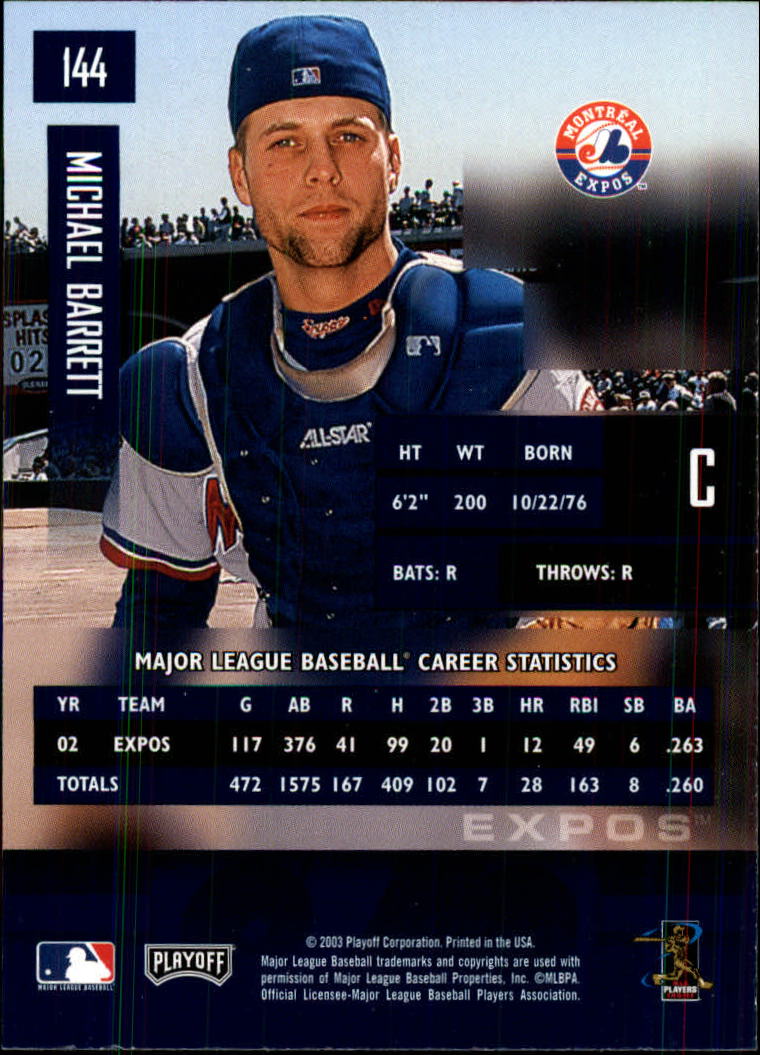 2003 Playoff Prestige Baseball "Main Set" Cards #1 to #210 - Picture 289 of 419