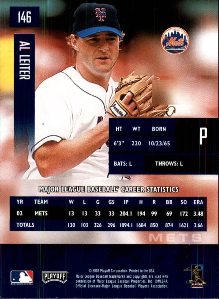 2003 Playoff Prestige Baseball "Main Set" Cards #1 to #210 - Picture 293 of 419