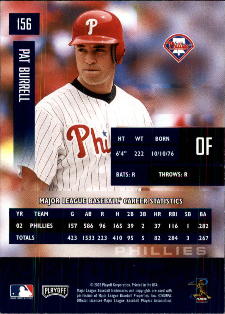2003 Playoff Prestige Baseball "Main Set" Cards #1 to #210 - Picture 313 of 419