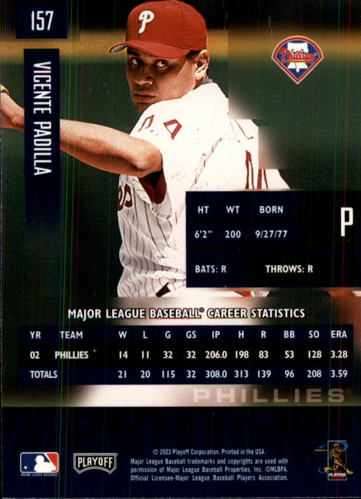 2003 Playoff Prestige Baseball "Main Set" Cards #1 to #210 - Picture 315 of 419