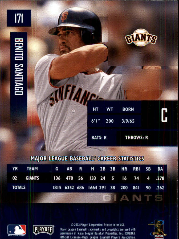 2003 Playoff Prestige Baseball "Main Set" Cards #1 to #210 - Picture 343 of 419