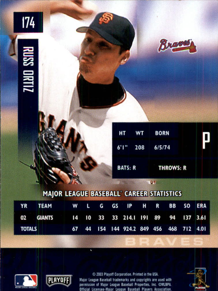 2003 Playoff Prestige Baseball "Main Set" Cards #1 to #210 - Picture 349 of 419