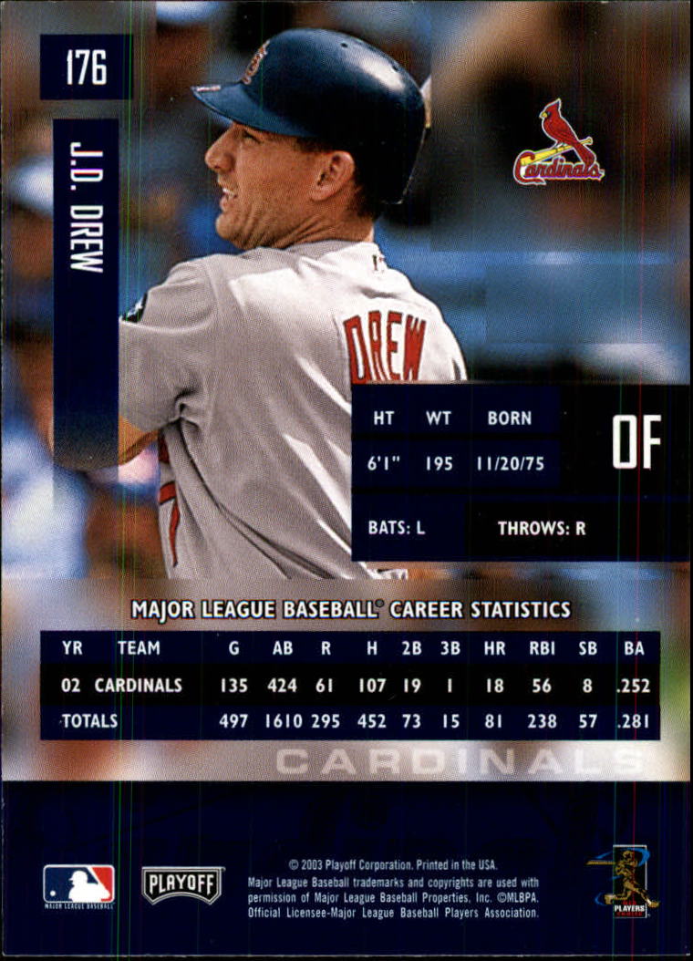 2003 Playoff Prestige Baseball "Main Set" Cards #1 to #210 - Picture 353 of 419