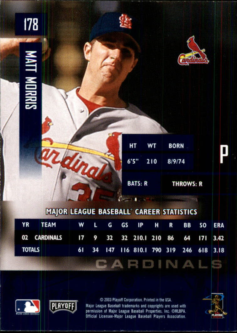 2003 Playoff Prestige Baseball "Main Set" Cards #1 to #210 - Picture 357 of 419