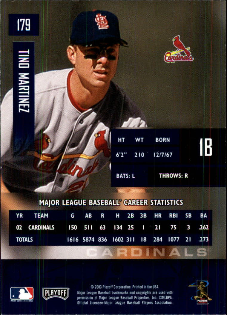 2003 Playoff Prestige Baseball "Main Set" Cards #1 to #210 - Picture 359 of 419