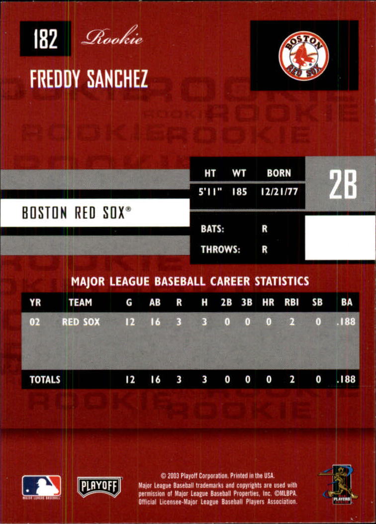 2003 Playoff Prestige Baseball "Main Set" Cards #1 to #210 - Picture 365 of 419