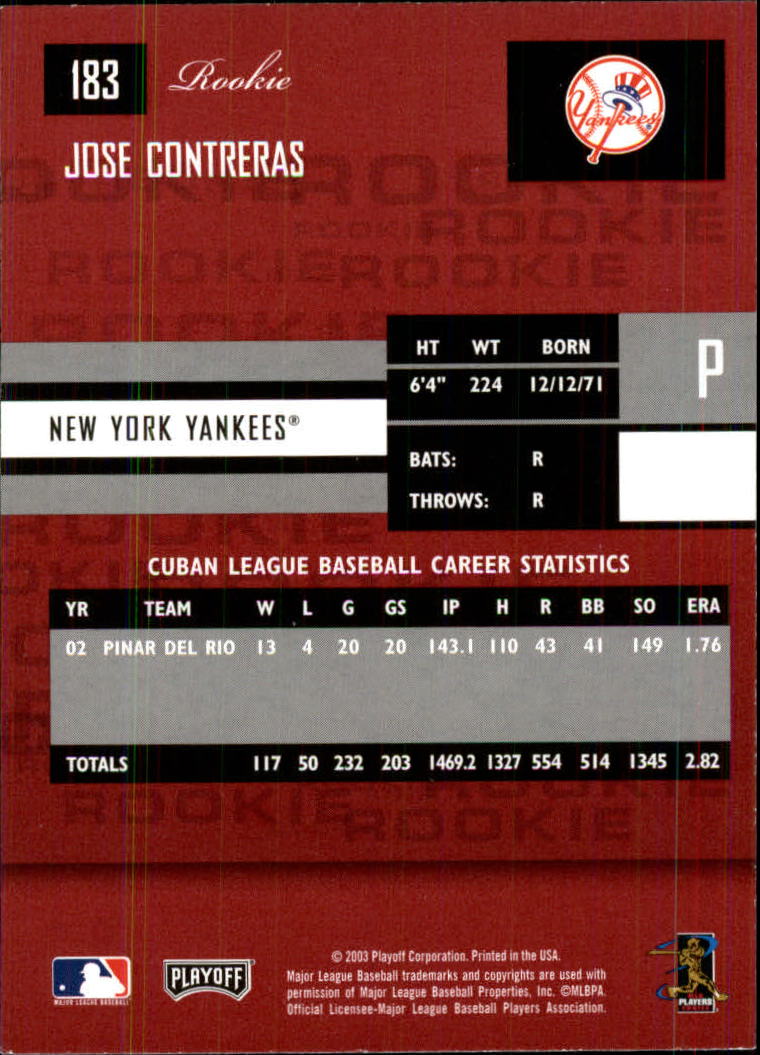 2003 Playoff Prestige Baseball "Main Set" Cards #1 to #210 - Picture 367 of 419