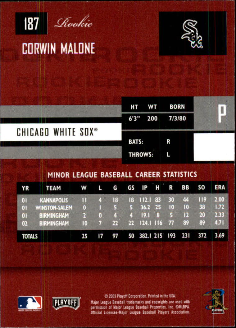 2003 Playoff Prestige Baseball "Main Set" Cards #1 to #210 - Picture 375 of 419