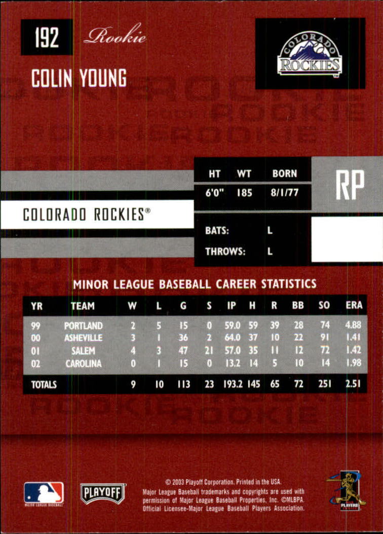 2003 Playoff Prestige Baseball "Main Set" Cards #1 to #210 - Picture 383 of 419