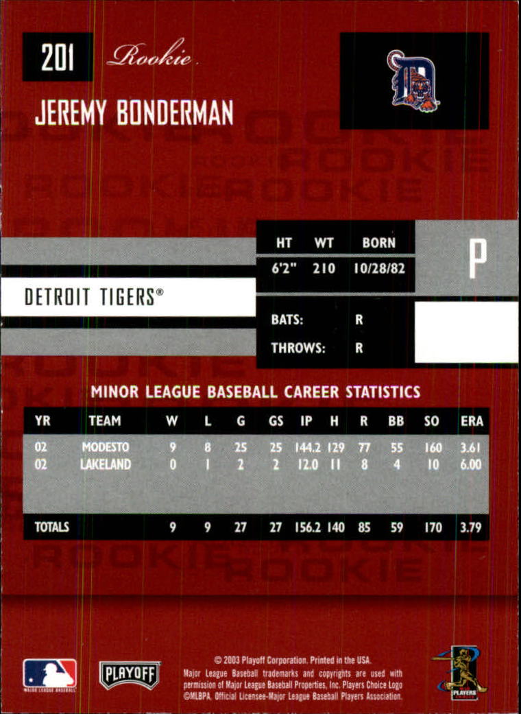 2003 Playoff Prestige Baseball "Main Set" Cards #1 to #210 - Picture 401 of 419