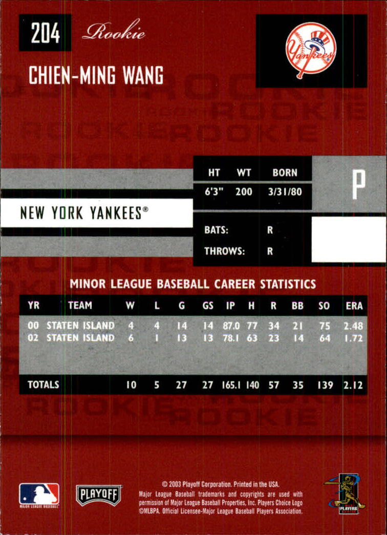 2003 Playoff Prestige Baseball "Main Set" Cards #1 to #210 - Picture 407 of 419