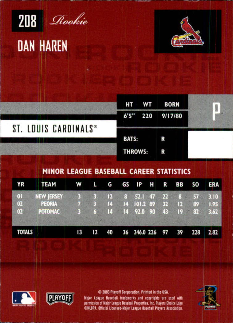 2003 Playoff Prestige Baseball "Main Set" Cards #1 to #210 - Picture 415 of 419