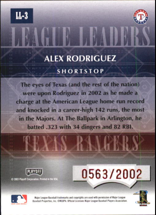 Tarjetas ""Insertar e insertar paralelas"" de béisbol Playoff Prestige 2003 - Imagen 32 de 36